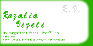 rozalia vizeli business card